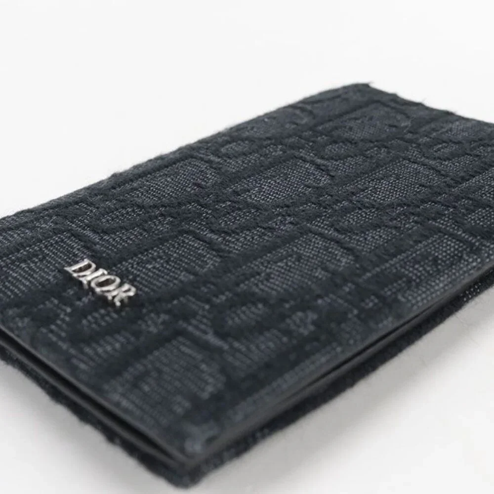 Dior Bifold Card Holder Oblique 2 yse Card Case Jacquard